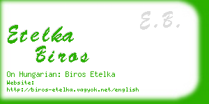 etelka biros business card